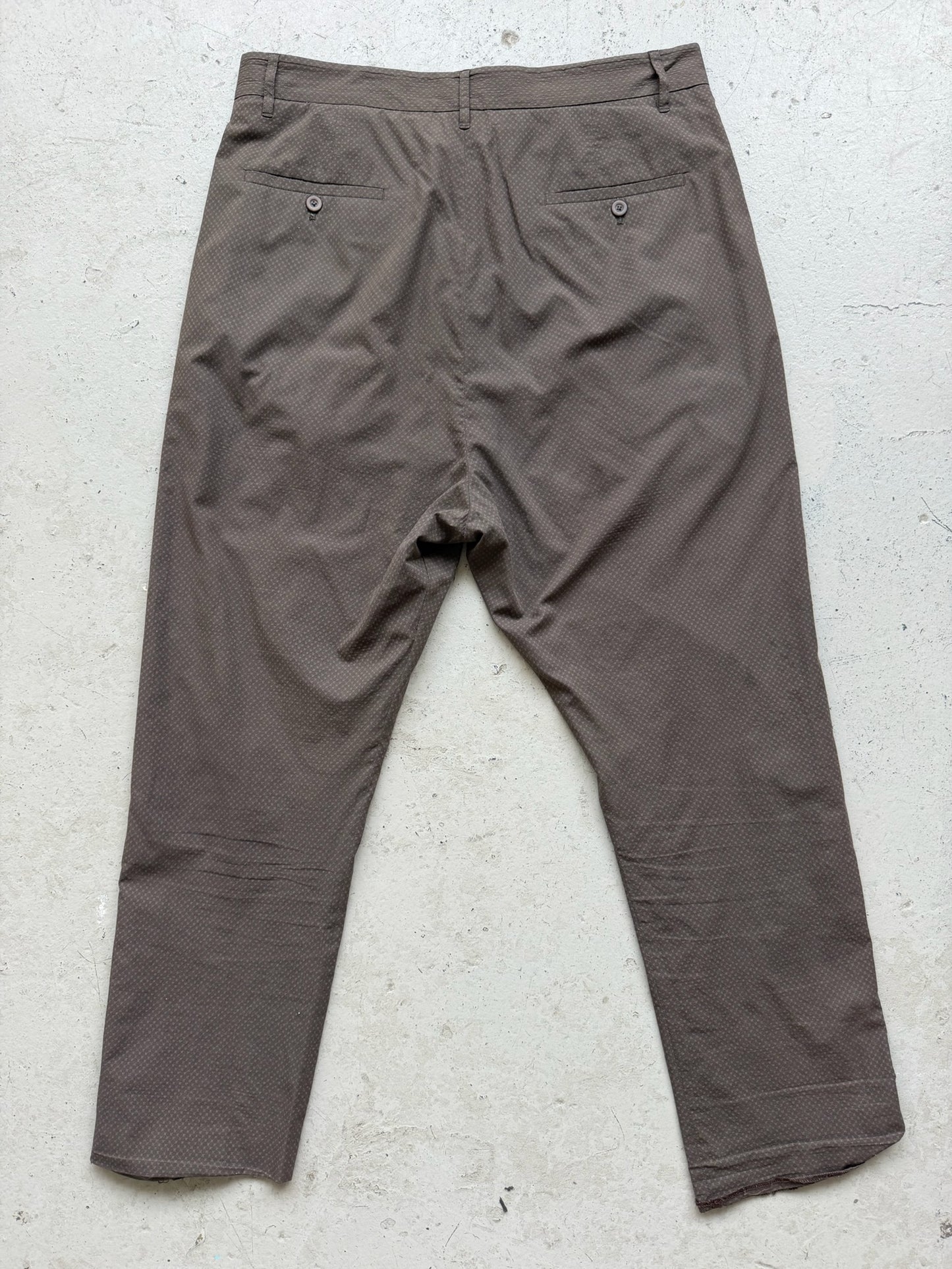 Rick Owens SS16 CYCLOPS Dark Dust Cotton Trousers (50)