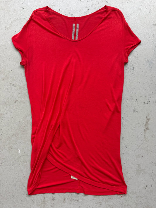 Rick Owens SS17 WALRUS Red Silk/Viscose Blend Short Sleeve (40)