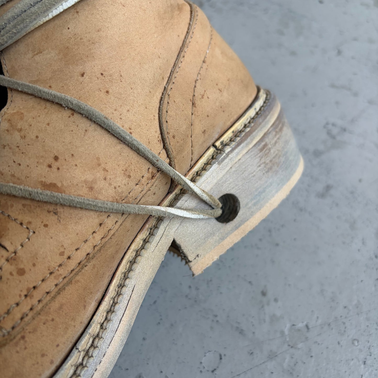 Dirk Bikkembergs 1990's Lace Through Tan Leather Boots (41)