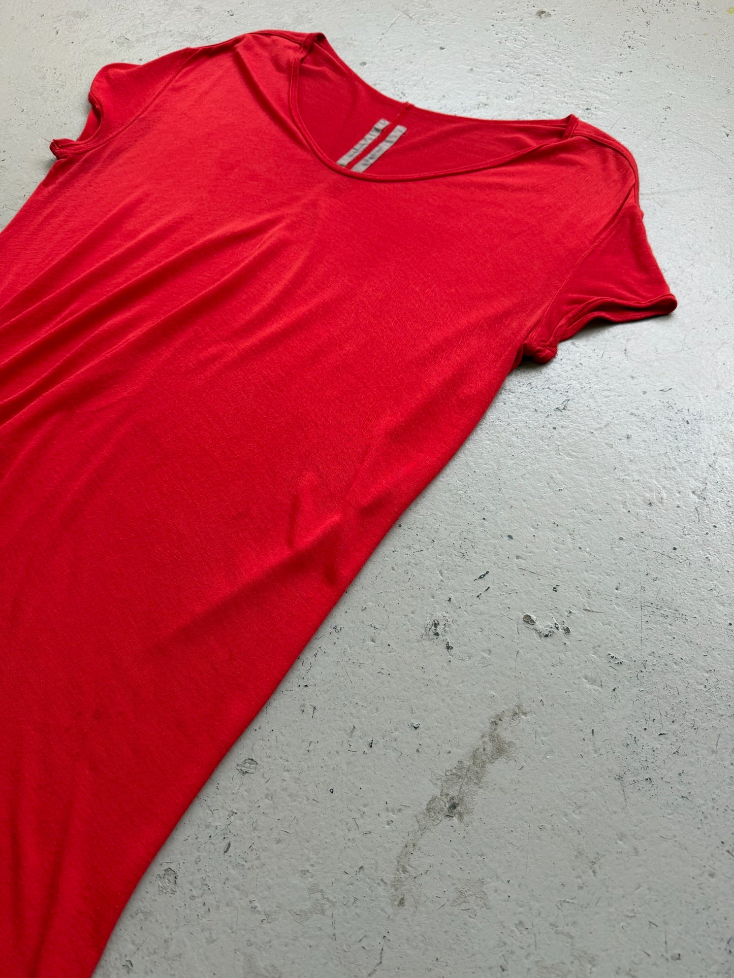 Rick Owens SS17 WALRUS Red Silk/Viscose Blend Short Sleeve (40)