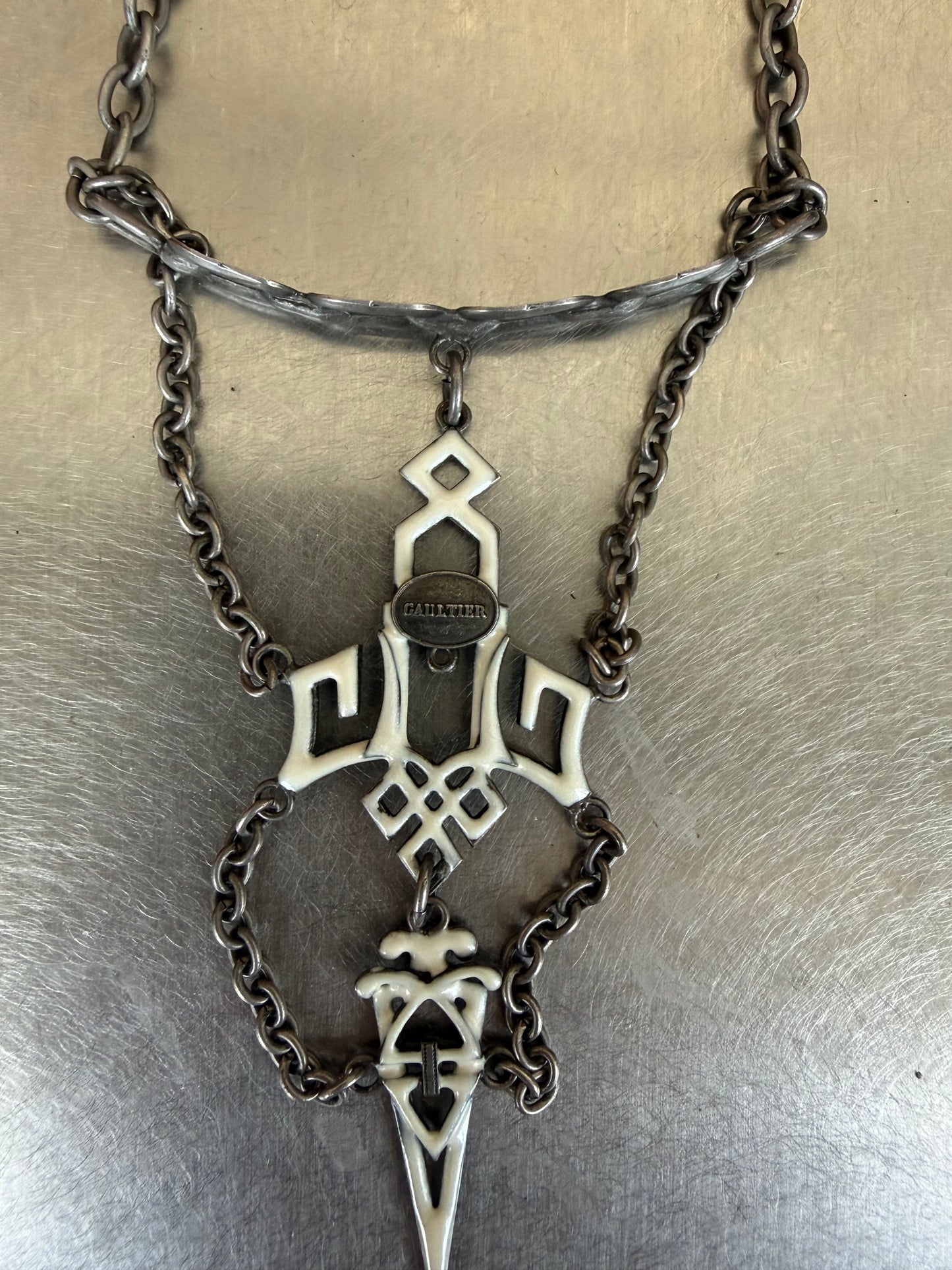 Jean Paul Gaultier Silver Choker (OS)