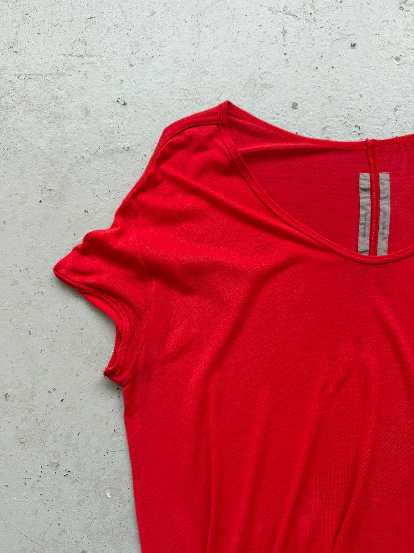 Rick Owens SS17 WALRUS Red Silk/Viscose Blend Short Sleeve (40)