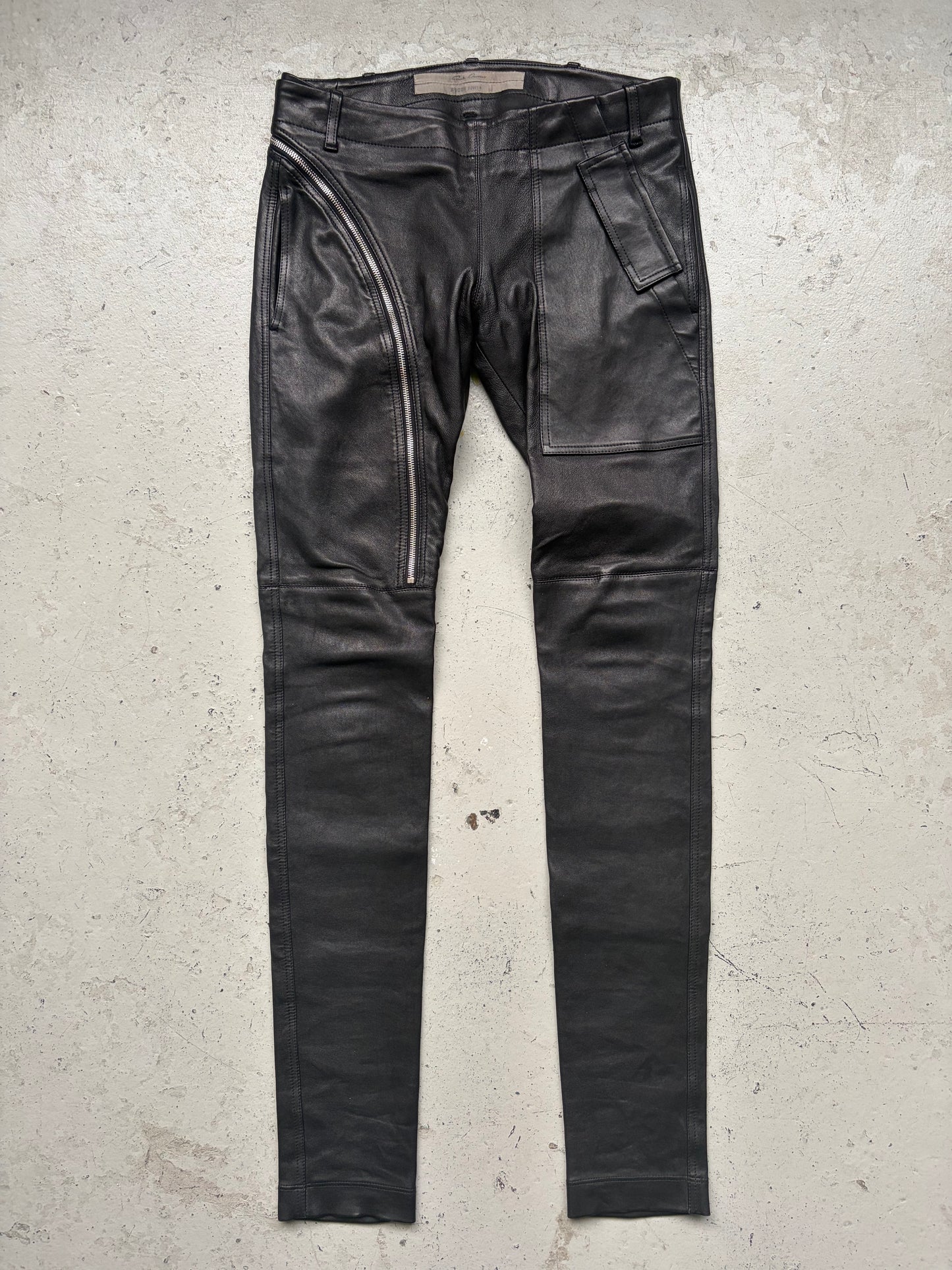 Rick Owens FW14 Moody Leather Aircut Jeans (40)