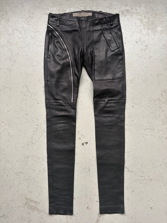 Rick Owens FW14 Moody Leather Aircut Jeans (40)