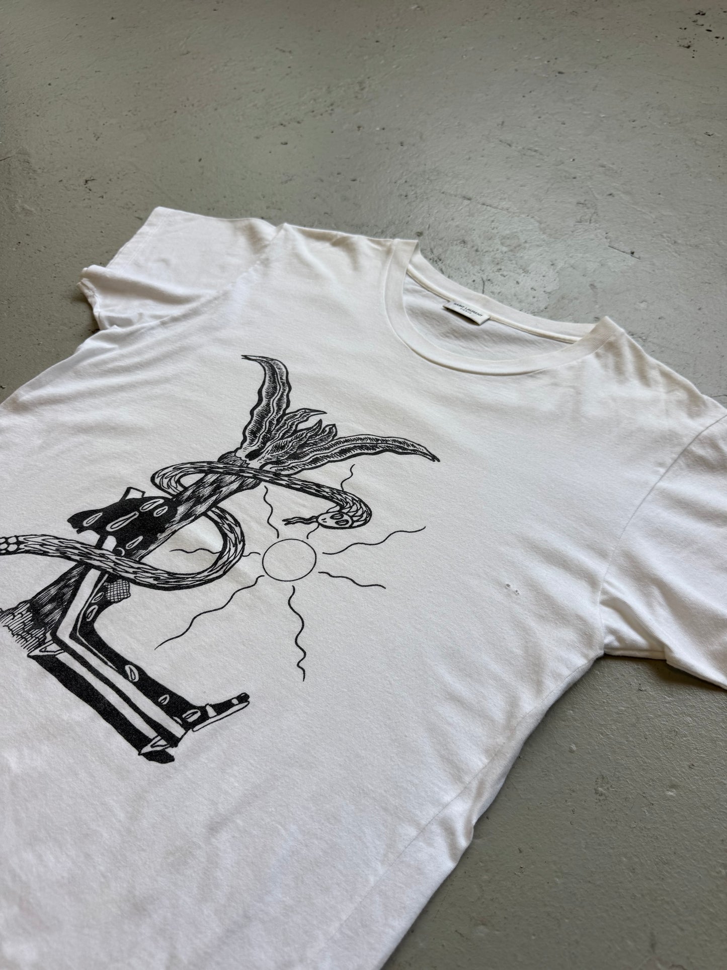 Saint Laurent Paris Snake Hedi Era Logo Shirt (L)