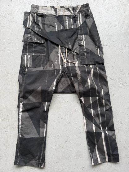 Rick Owens DRKSHDW FW16 Camouflage Memphis Pants (S)