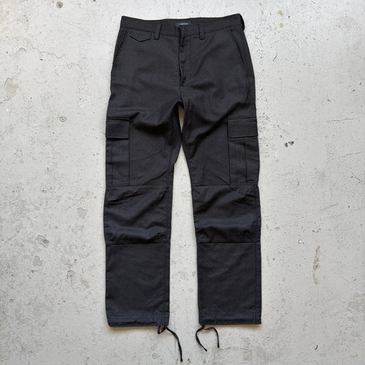 Kris Van Assche Black Wool Cargo Trousers (48)