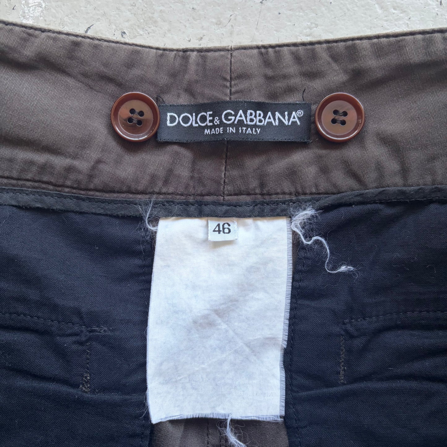 Dolce & Gabbana Early 2000s Olive Bondage Cargos (46)