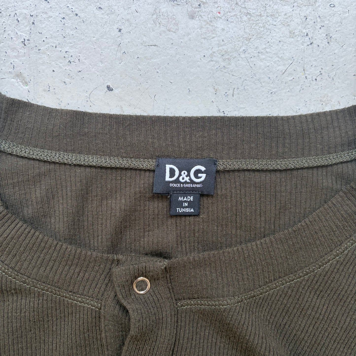 Dolce & Gabbana Olive Henley (L)