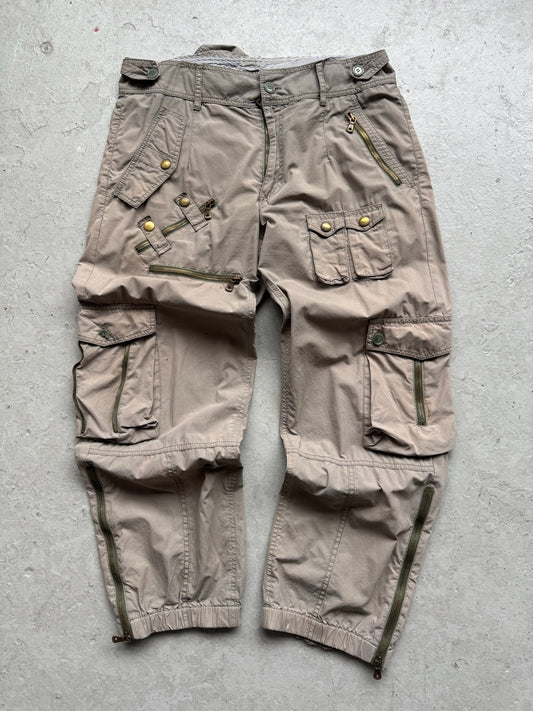 Dolce & Gabbana 2000's Olive Multi Pocket Cargo Pants (52)