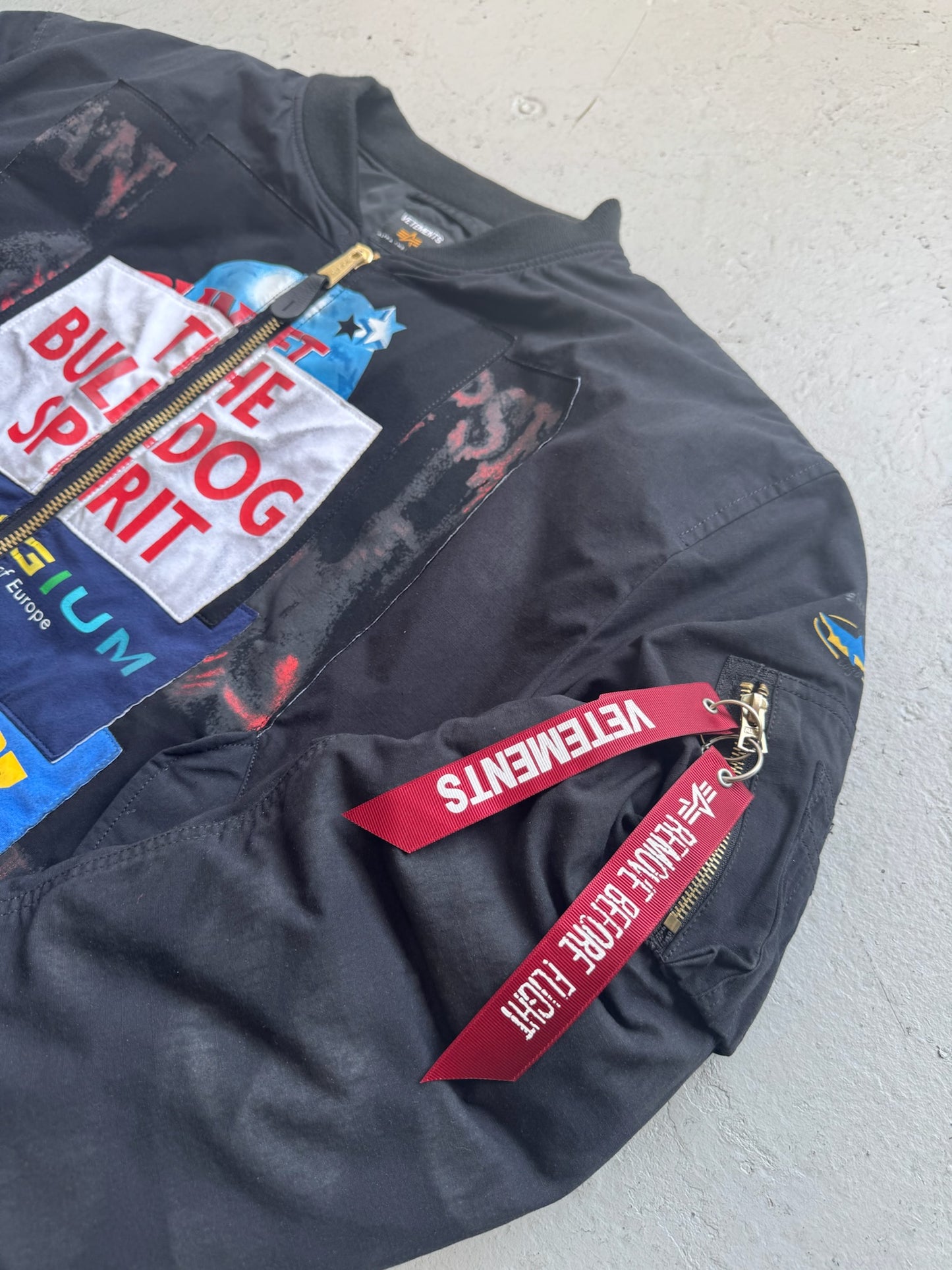 Vetements Bulldog Spirit Reversible Bomber Jacket (XS)
