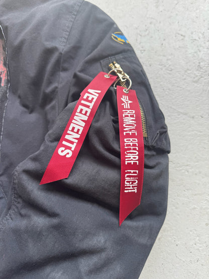 Vetements Bulldog Spirit Reversible Bomber Jacket (XS)