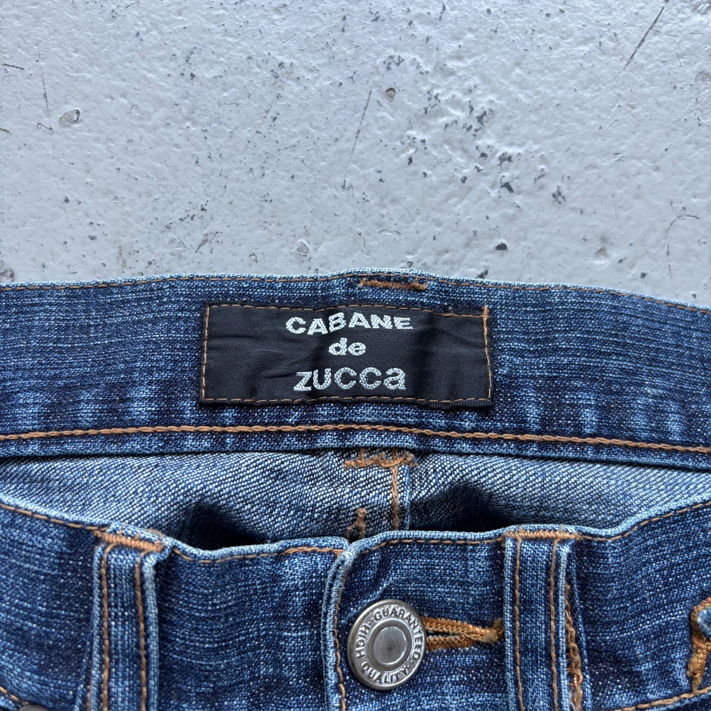 Cabane De Zucca Asymmetrical Button Denim (M)
