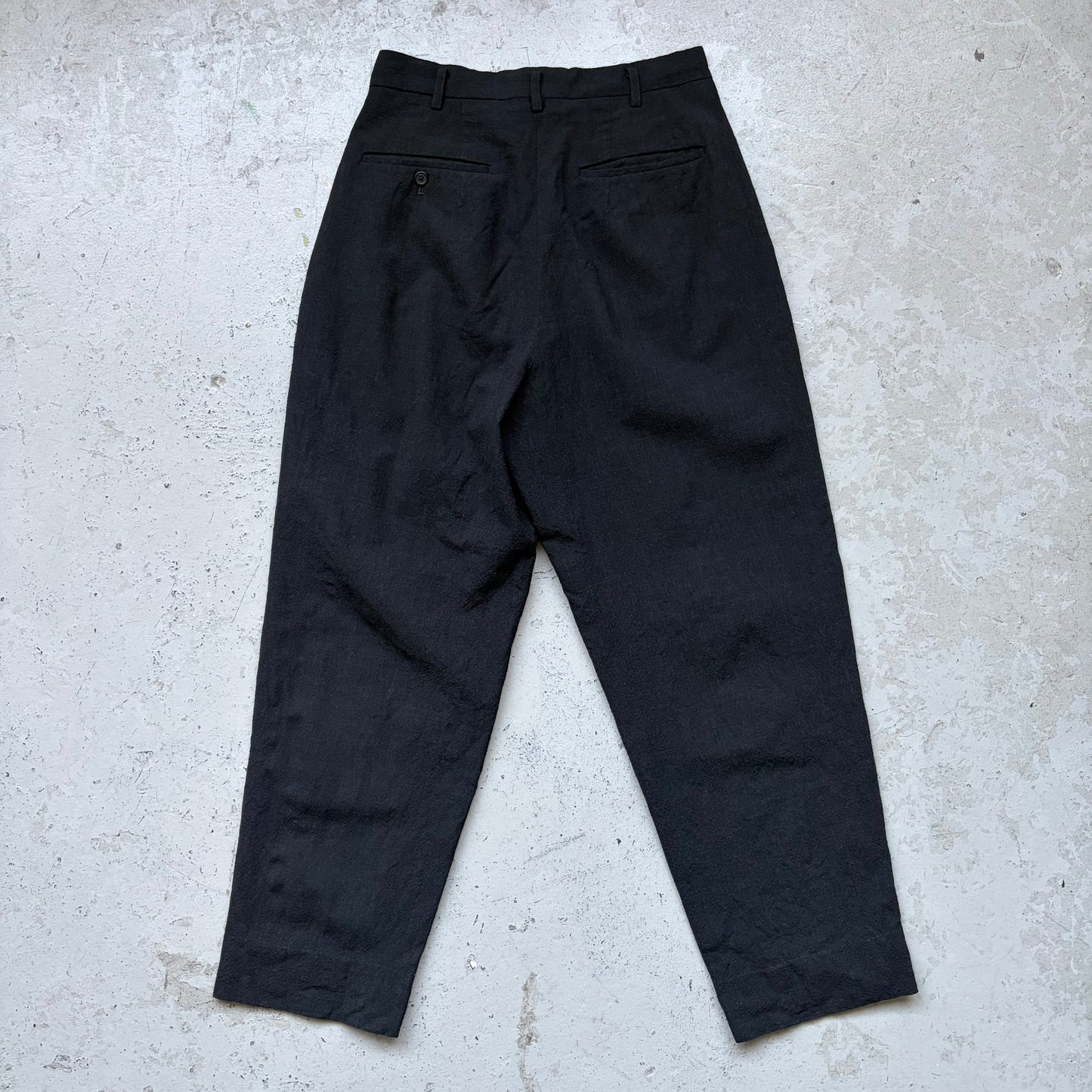 Yohji Yamamoto Y's For Mens Textured Black Trousers (M)