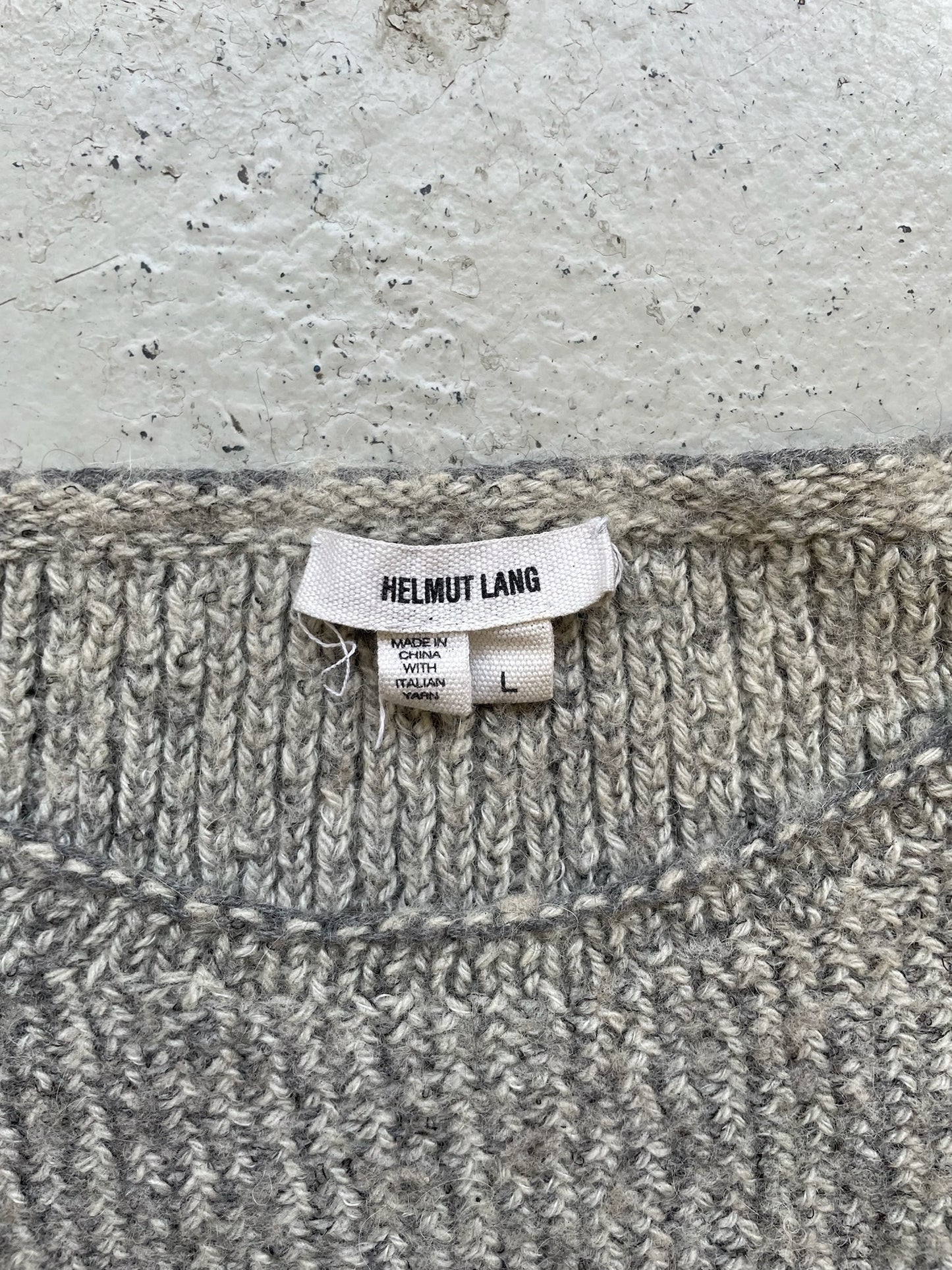 Helmut Lang Grey Wool Long Sleeve (L)