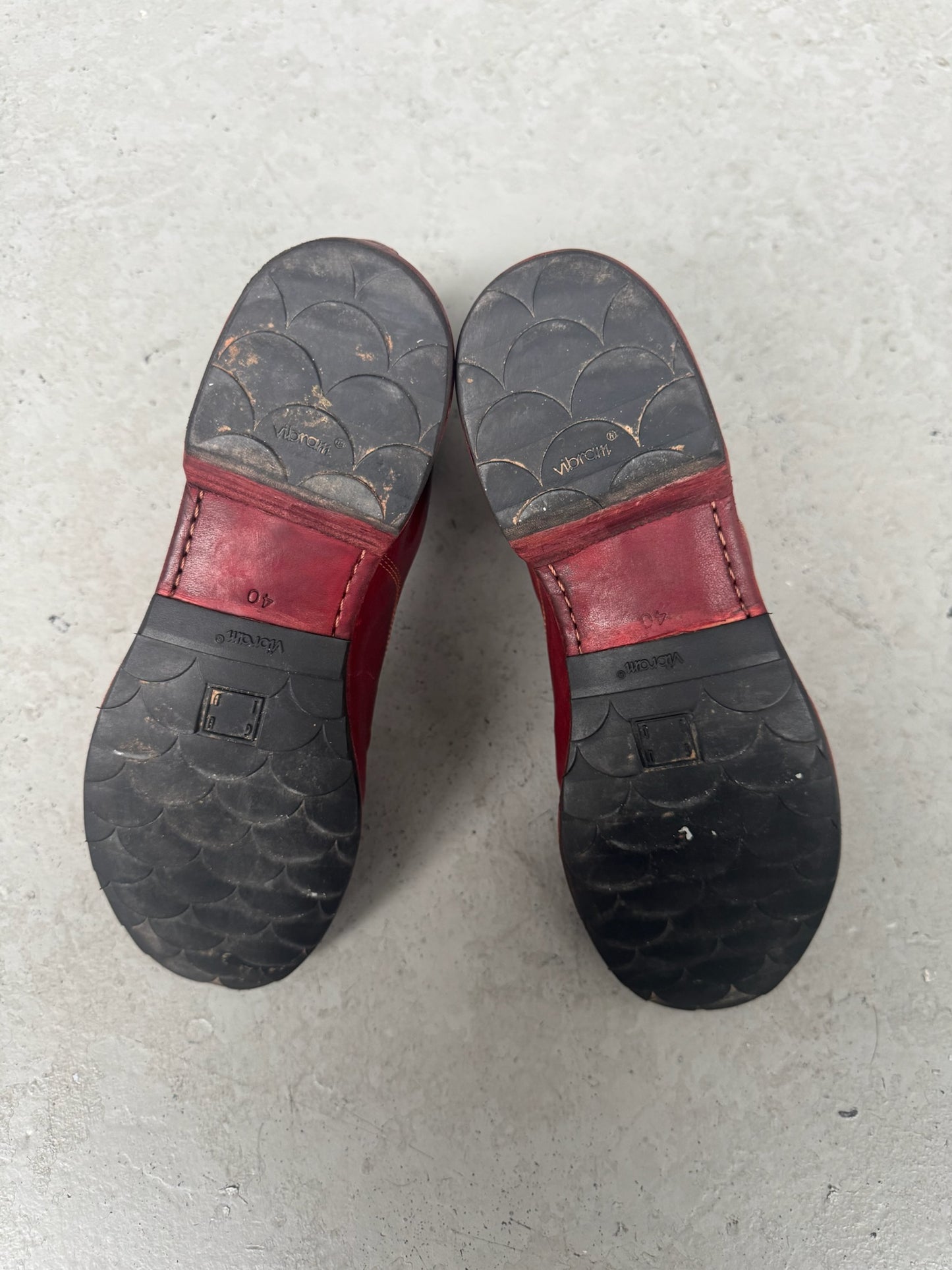 Guidi 210 Front Zip Red Soft Horse Leather Boots (40)