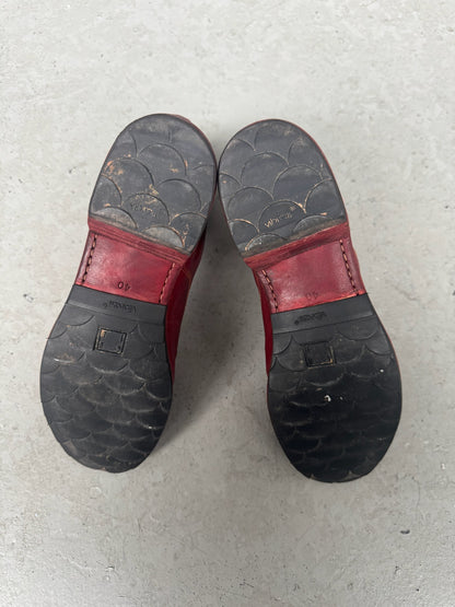 Guidi 210 Front Zip Red Soft Horse Leather Boots (40)