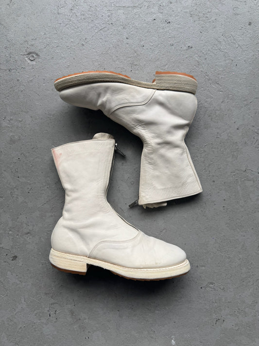 Guidi 310WZ Front Zip White Soft Horse Leather Boots (38.5)
