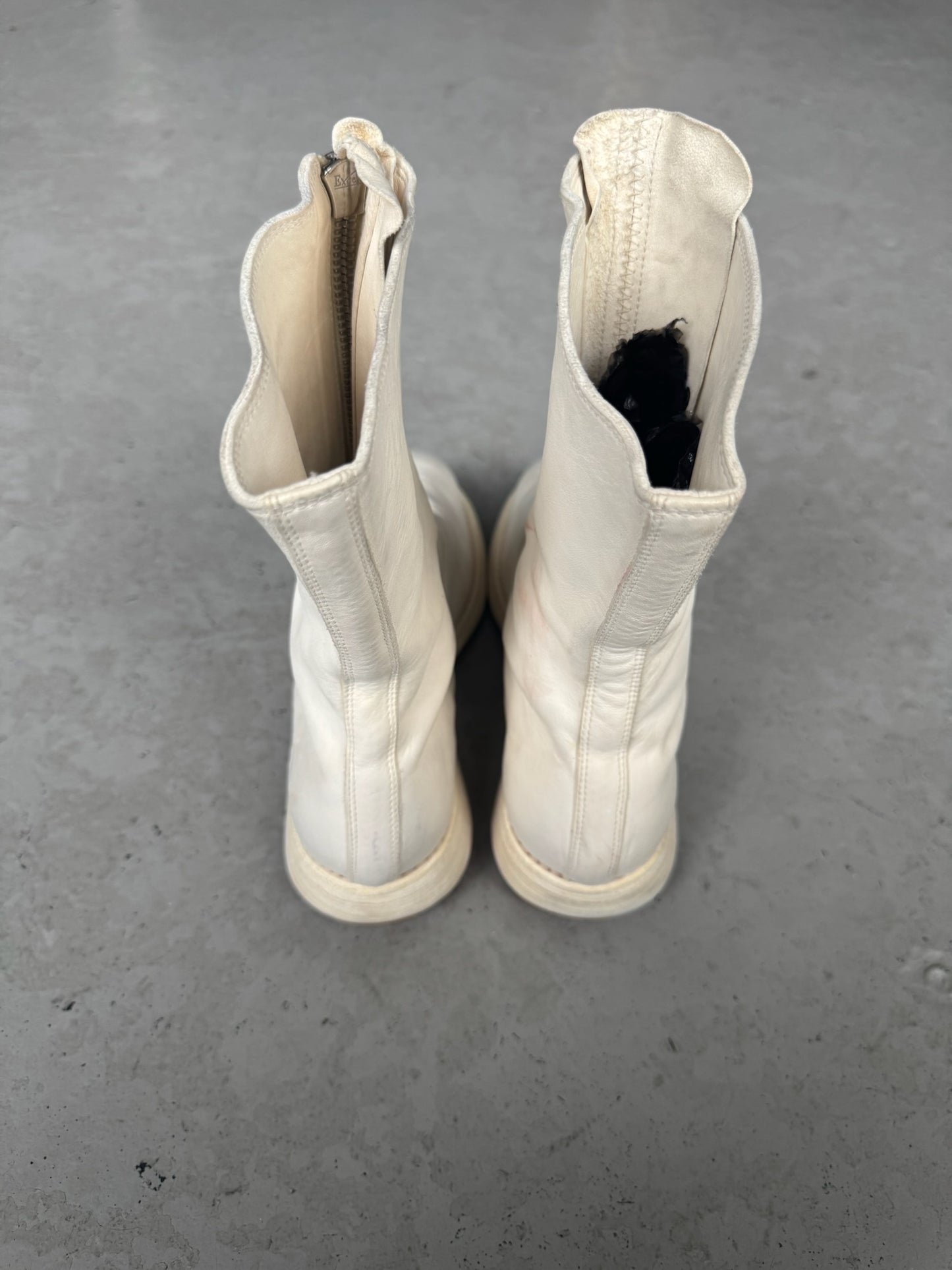 Guidi 310WZ Front Zip White Soft Horse Leather Boots (38.5)