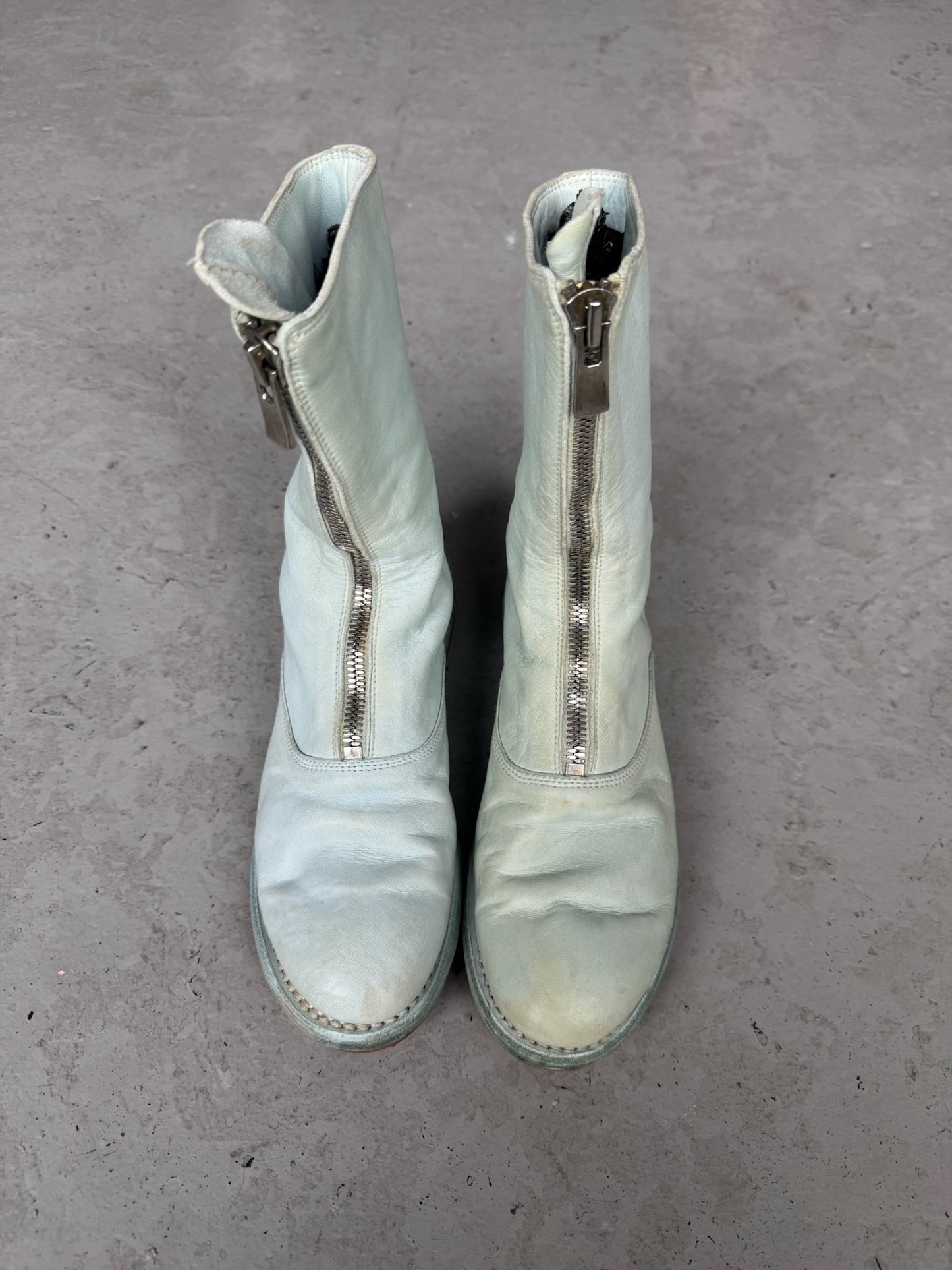 Guidi 310 Baby Blue Front Zip Soft Horse Leather Boots (37)