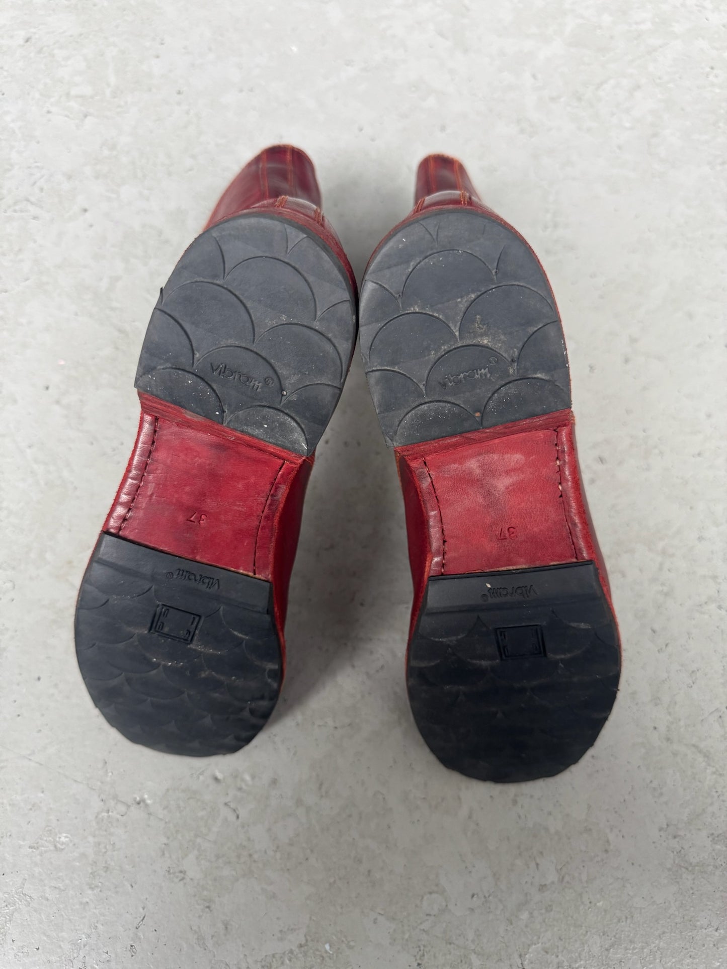 Guidi 310 Red Front Zip Soft Horse Leather Soled Boots (37)