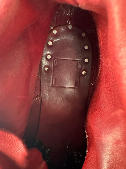 Guidi 310 Red Front Zip Soft Horse Leather Soled Boots (37)