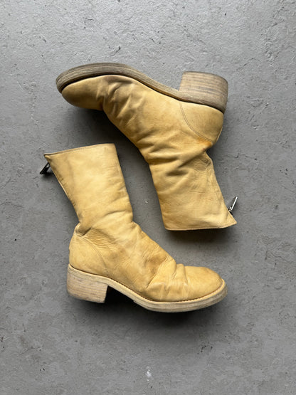 Guidi 788z Cream Soft Horse Leather Back Zip Boots (36)