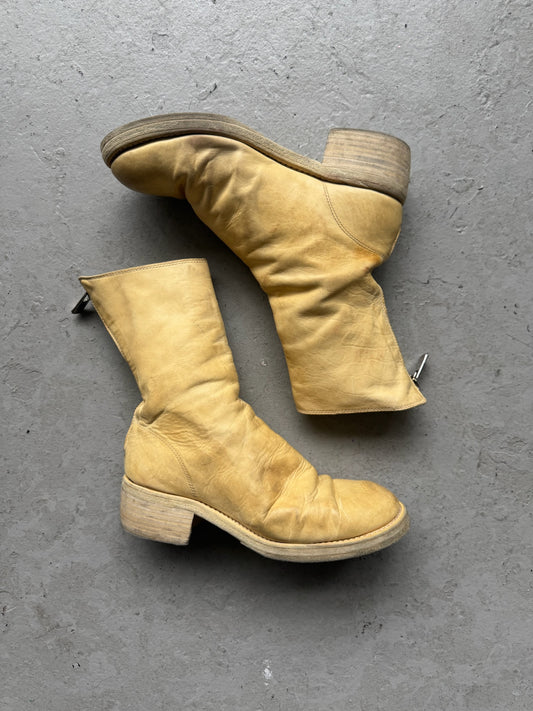 Guidi 788z Cream Soft Horse Leather Back Zip Boots (36)