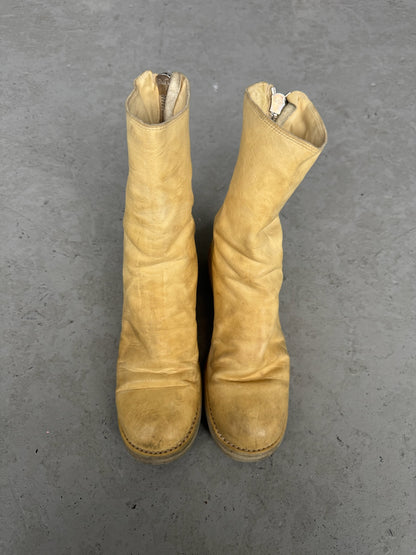 Guidi 788z Cream Soft Horse Leather Back Zip Boots (36)