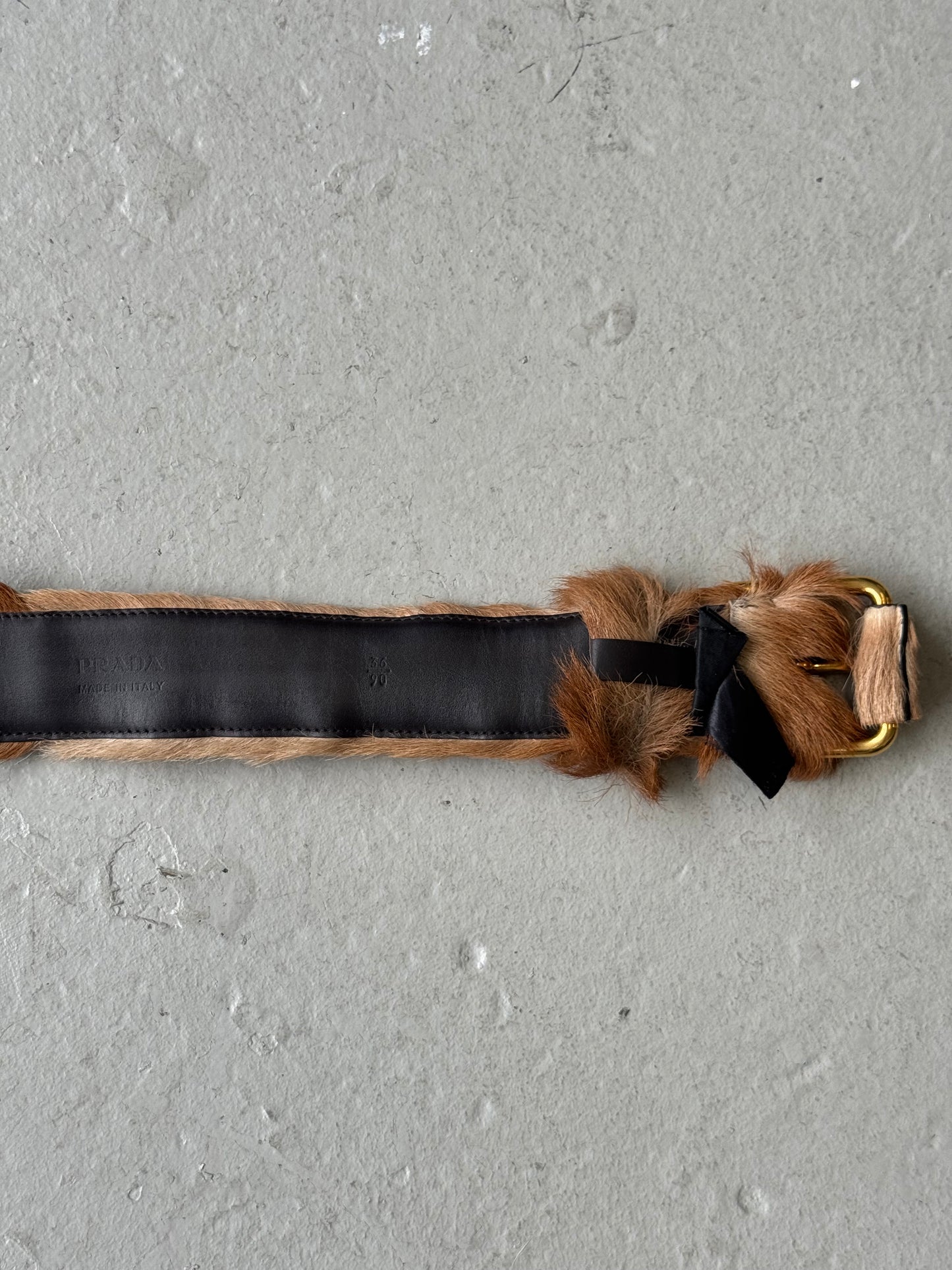 Prada FW17 Pony Fur Belt (OS)