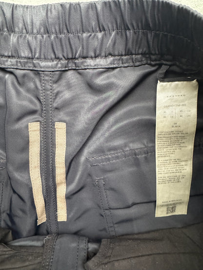 Rick Owens DRKSHDW Black Cargo Nylon Bela Pants (XL)
