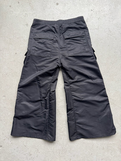 Rick Owens DRKSHDW Black Cargo Nylon Bela Pants (XL)