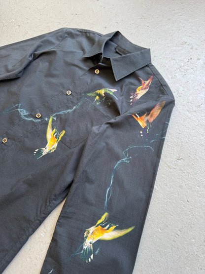 Alexander McQueen 2008 Hummingbird Print Shirt (S)