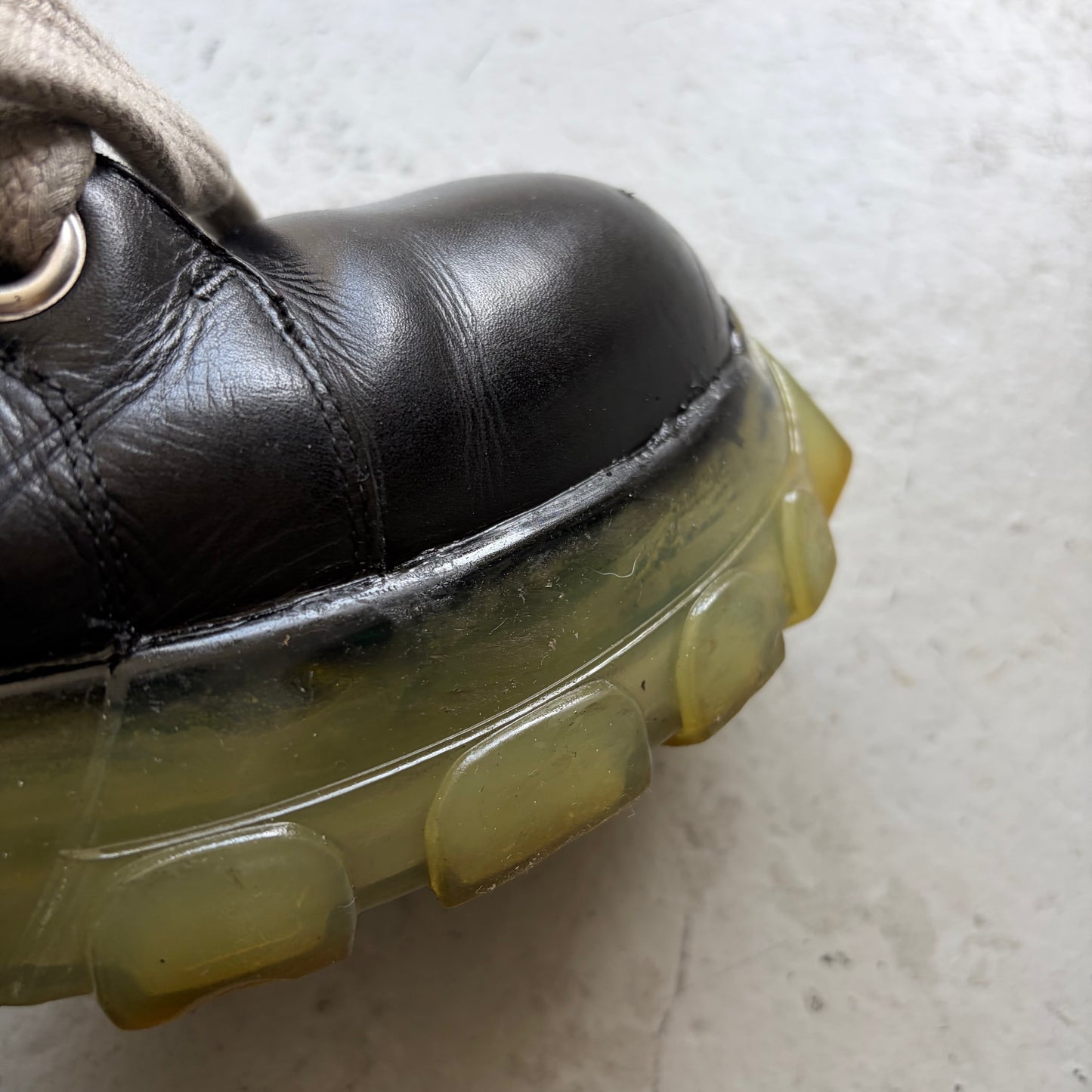 Rick Owens Jumbolaced Lace Up Bozo Tractor Boots (45)