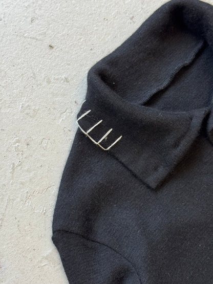 Yohji Yamamoto AW19 Angora High Neck Cardigan (2)
