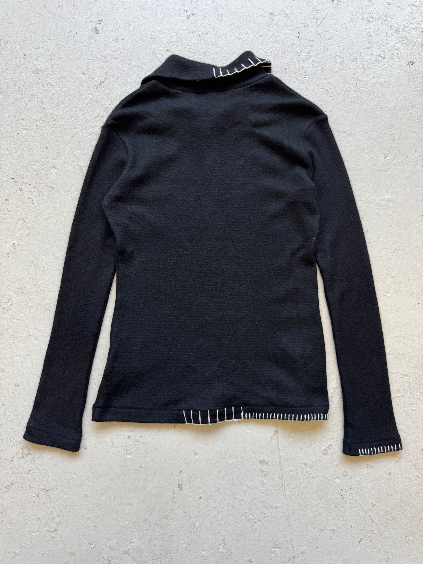 Yohji Yamamoto AW19 Angora High Neck Cardigan (2)