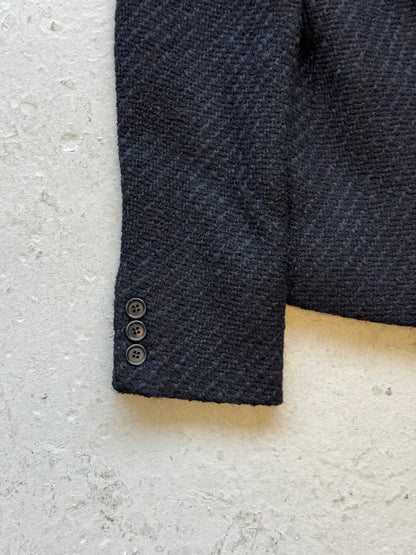Helmut Lang AW01 Leather Collar Tweed Jacket (44)
