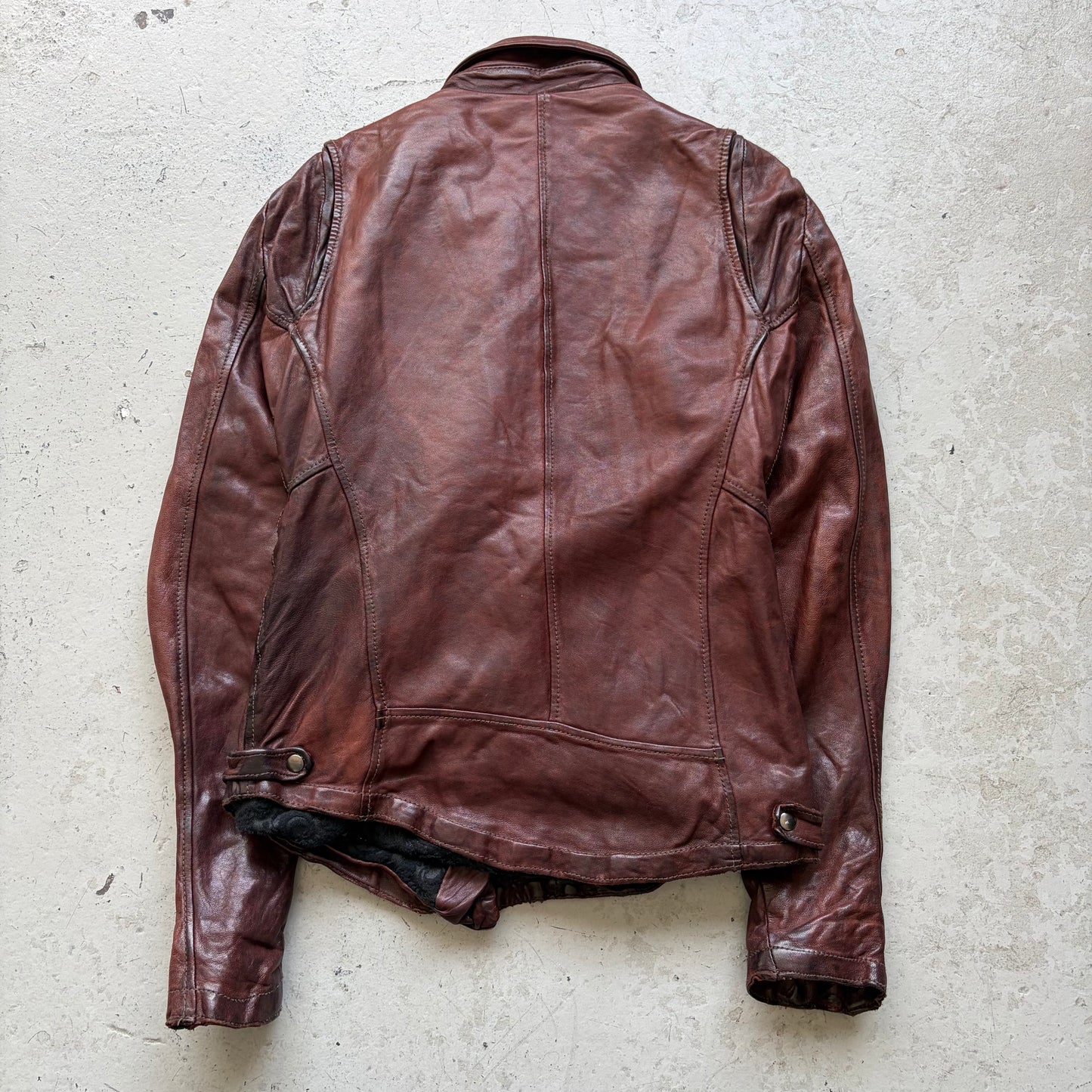 Giorgio Brato Brown Asymmetrical Leather Jacket (42)