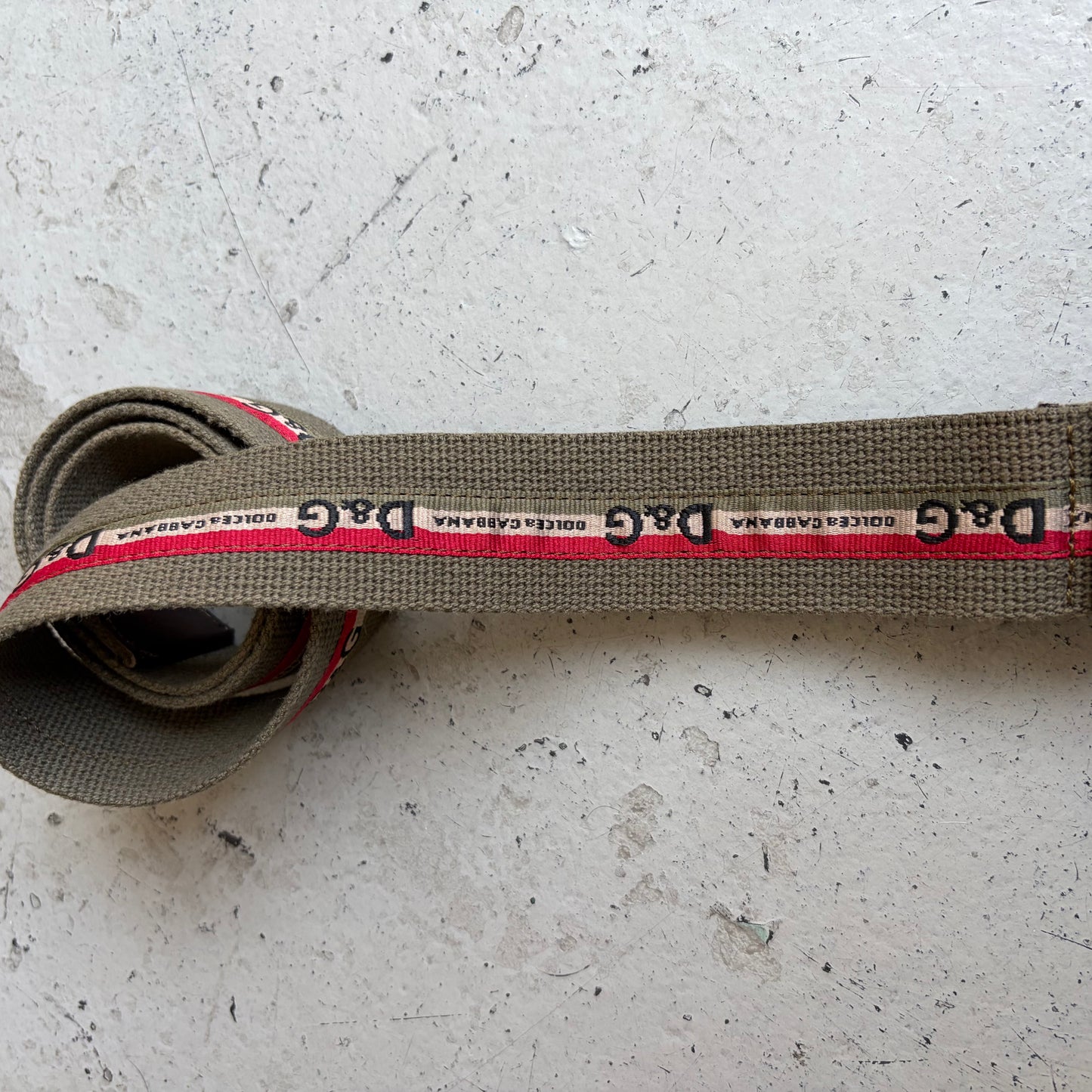 Dolce & Gabbana Green Canvas Belt (OS)