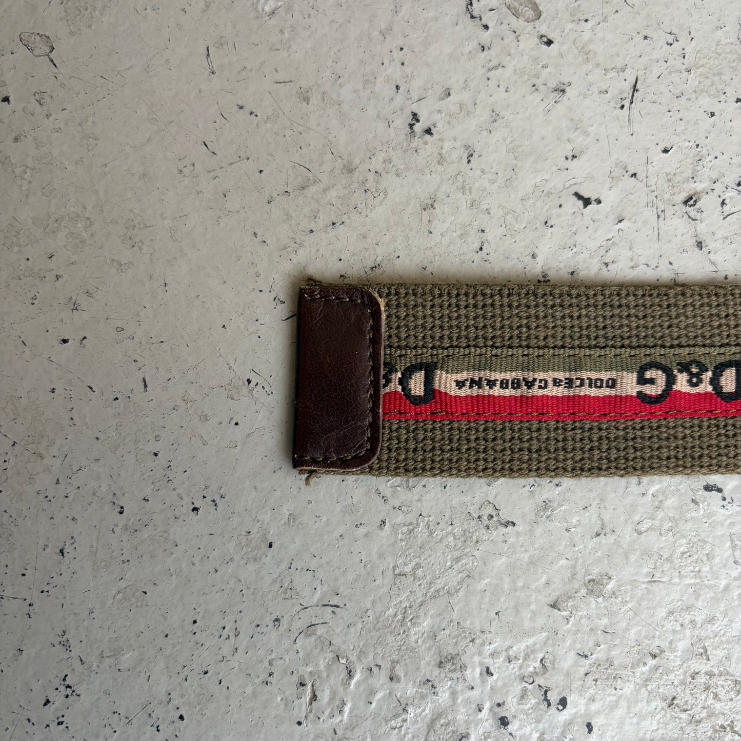 Dolce & Gabbana Green Canvas Belt (OS)