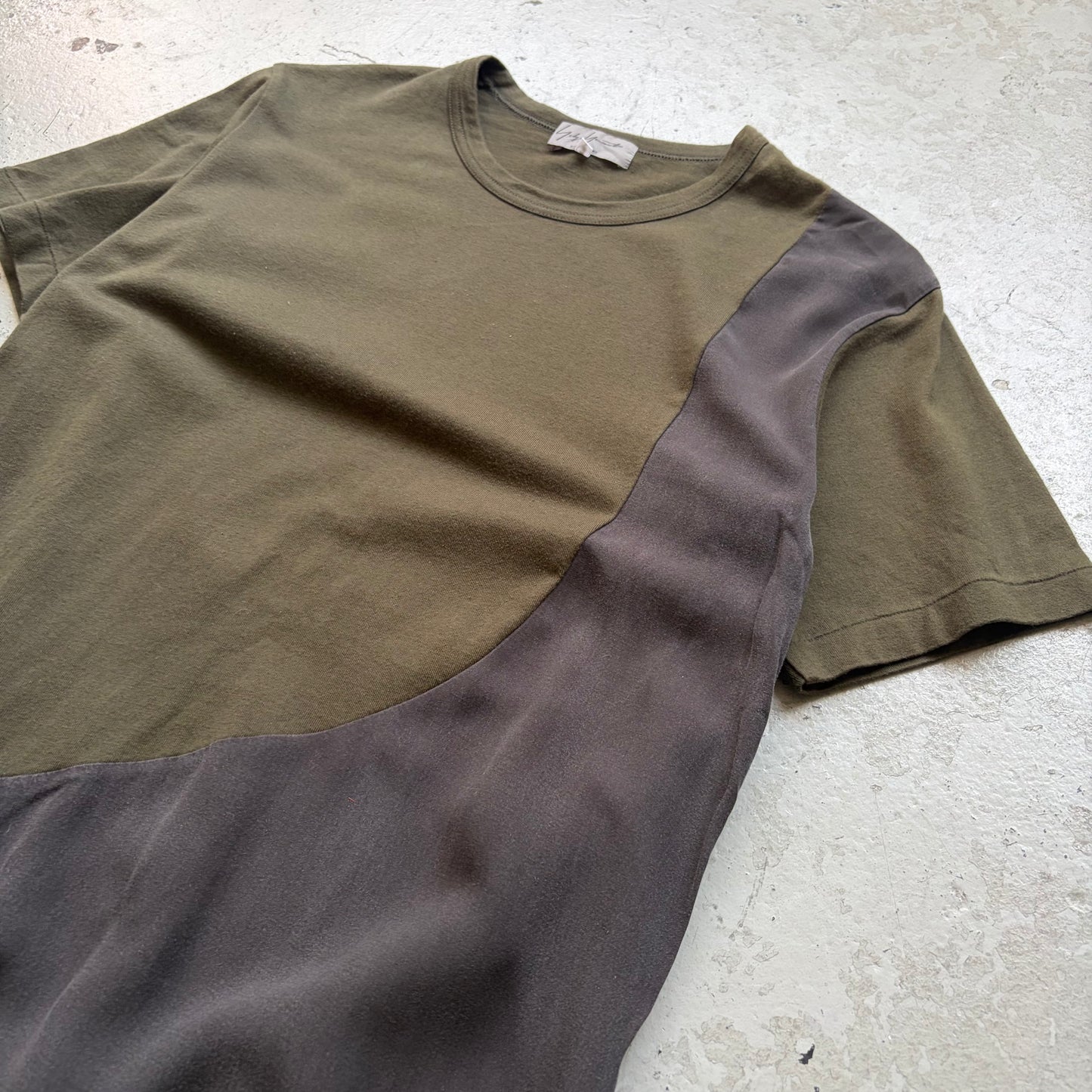 Yohji Yamamoto Pour Homme Olive & Grey Pocket T Shirt (3)