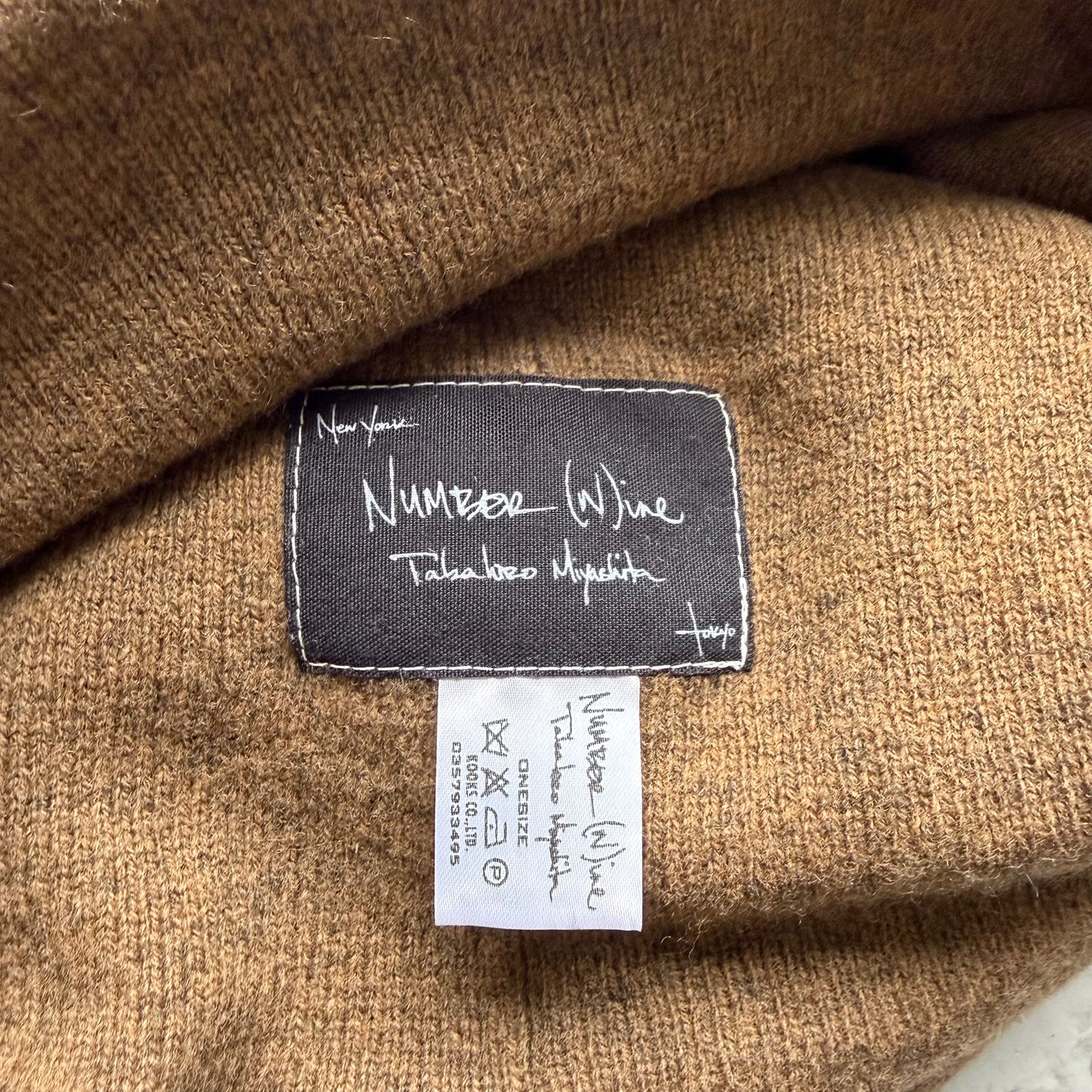 Number (N)ine Baloon Beanie Tan (OS)