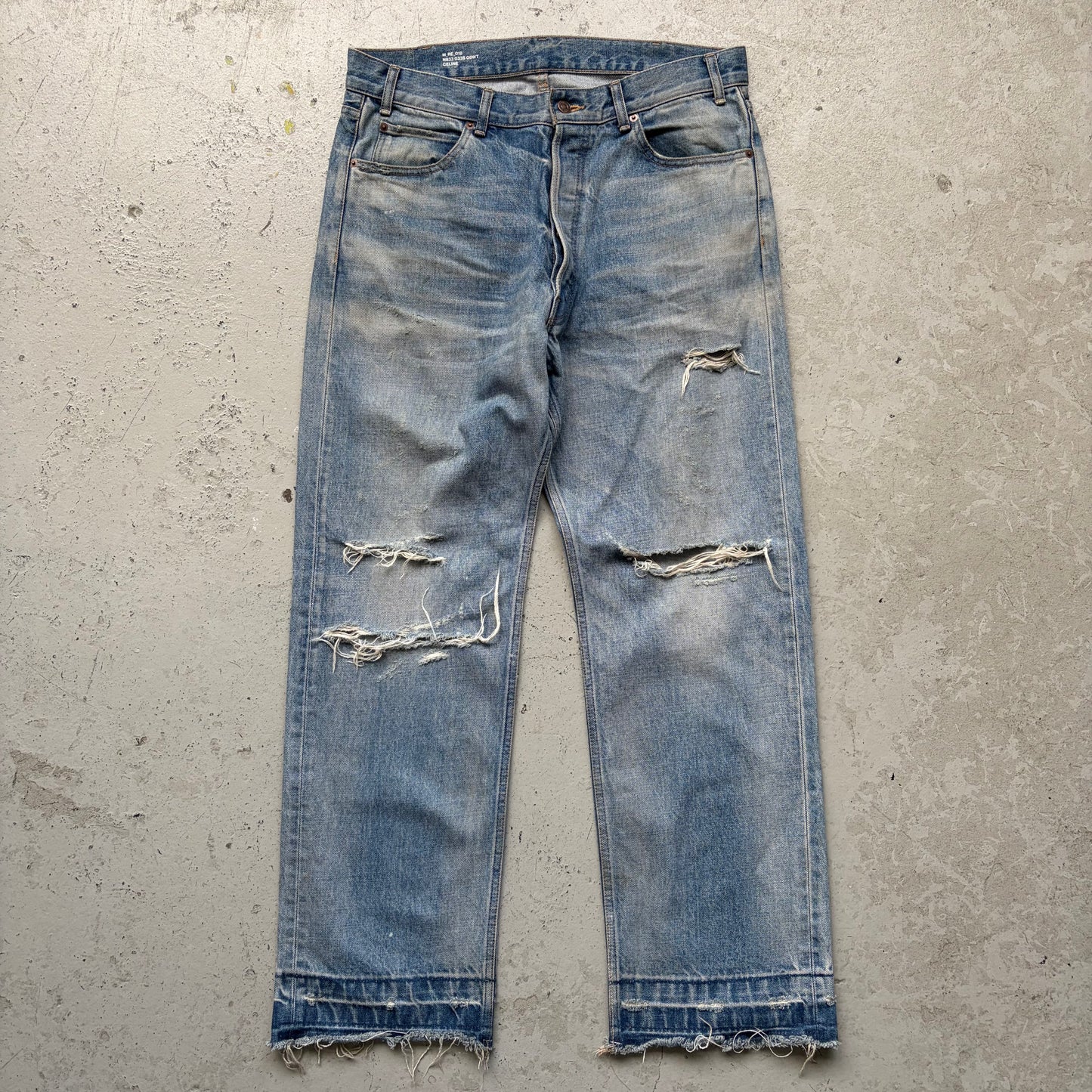 Celine Light Wash Distressed Denim (32)