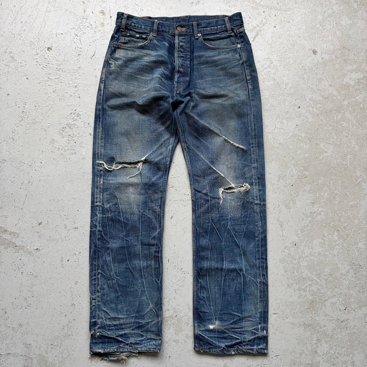 Celine Dark Wash Distressed Denim (33)