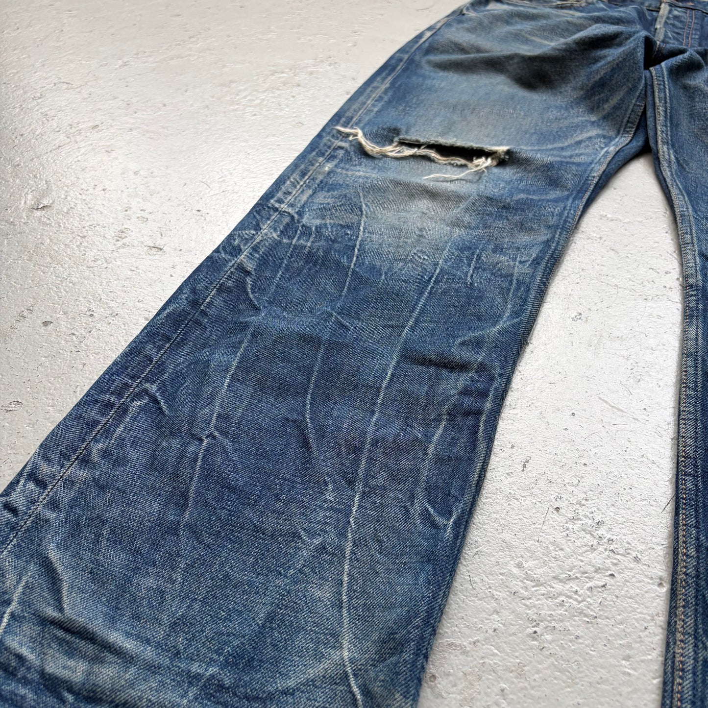 Celine Dark Wash Distressed Denim (33)