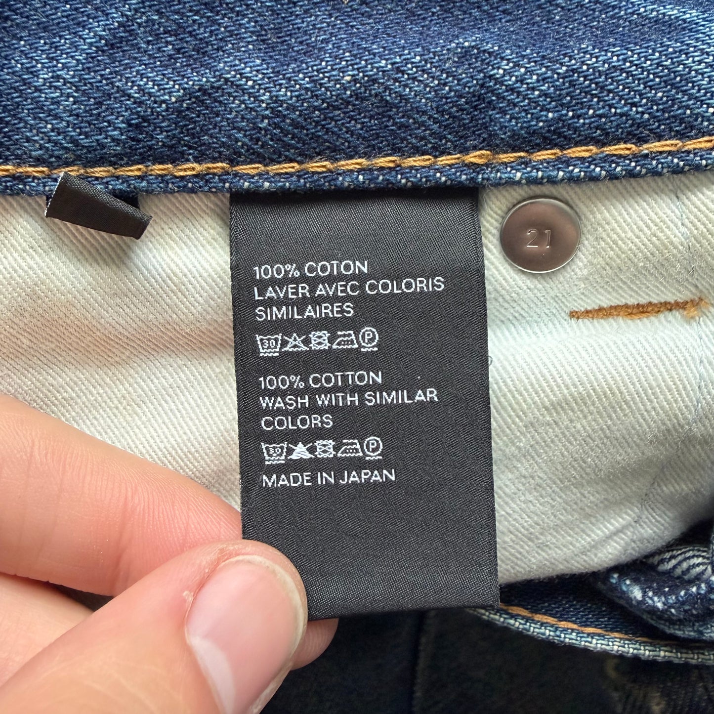 Celine Dark Wash Distressed Denim (33)