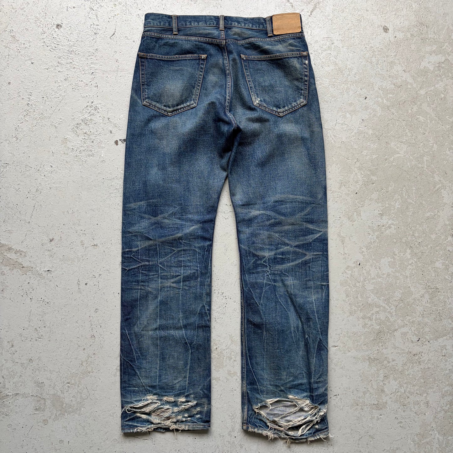 Celine Dark Wash Distressed Denim (33)