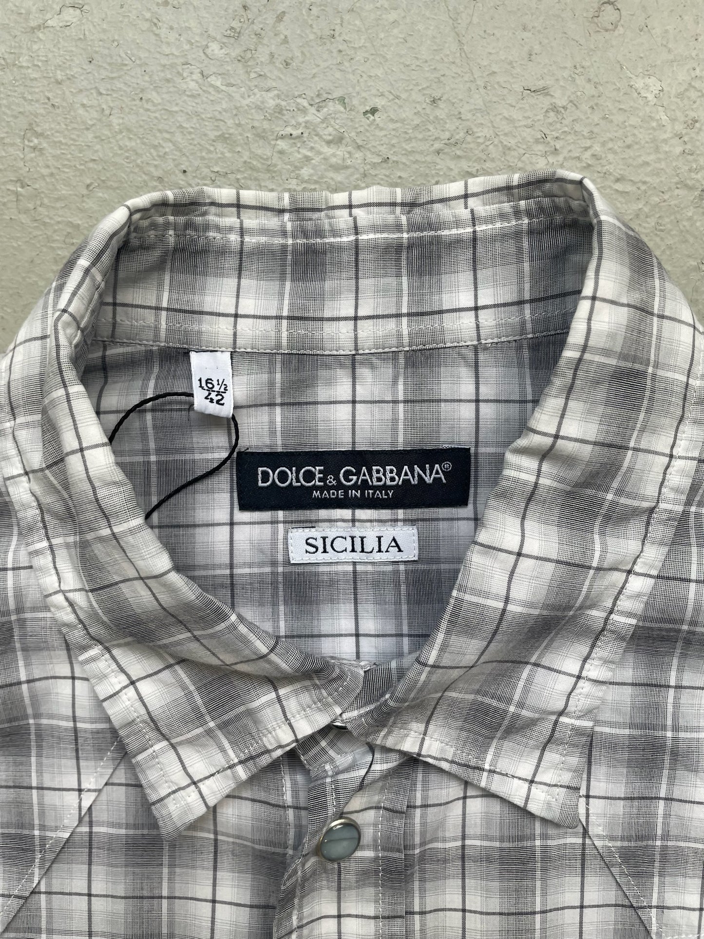 Dolce & Gabbana Checkered Button Up (42)