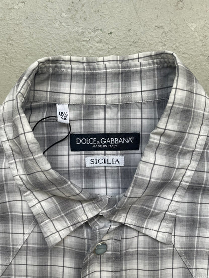 Dolce & Gabbana Checkered Button Up (42)