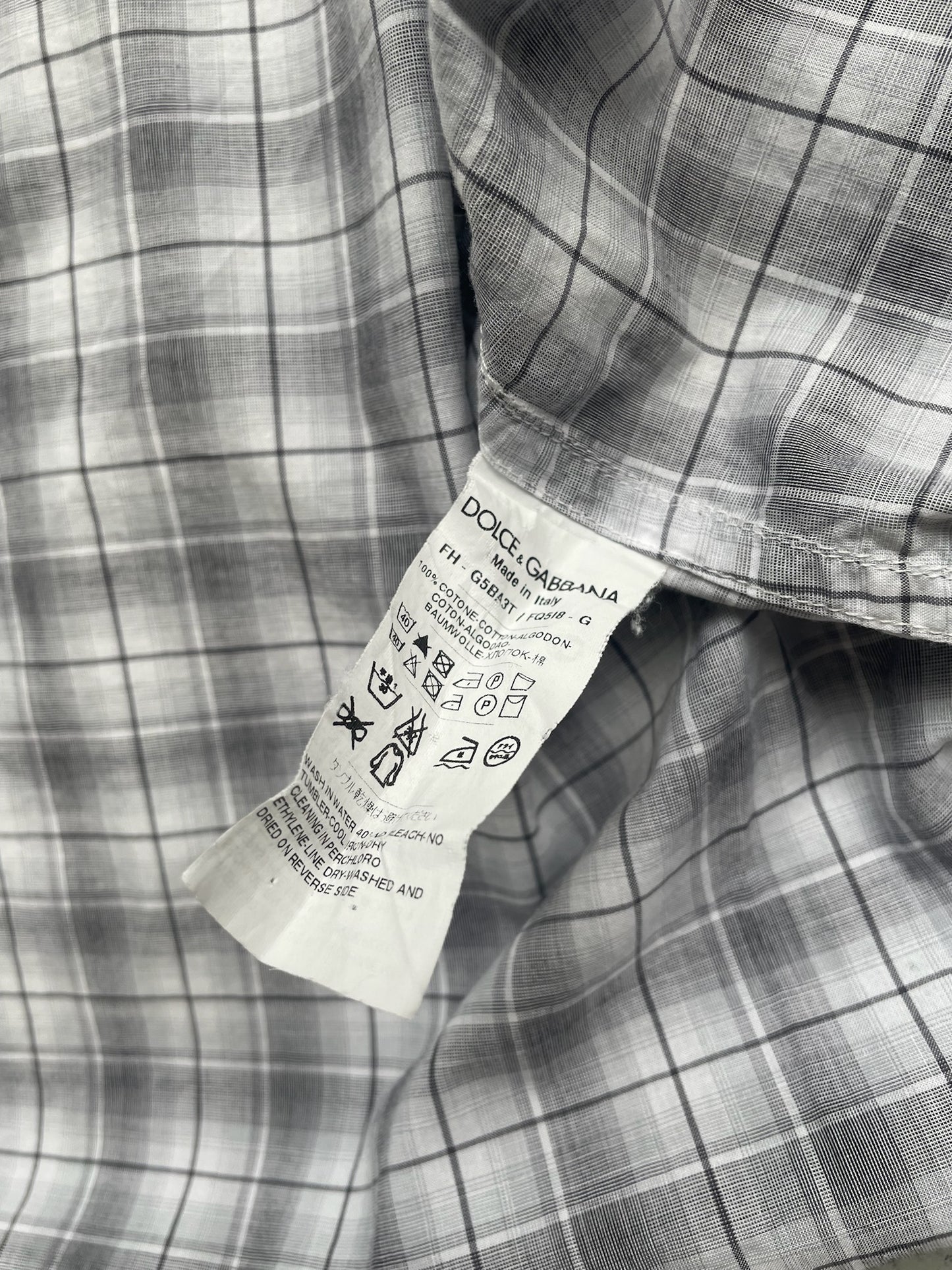 Dolce & Gabbana Checkered Button Up (42)